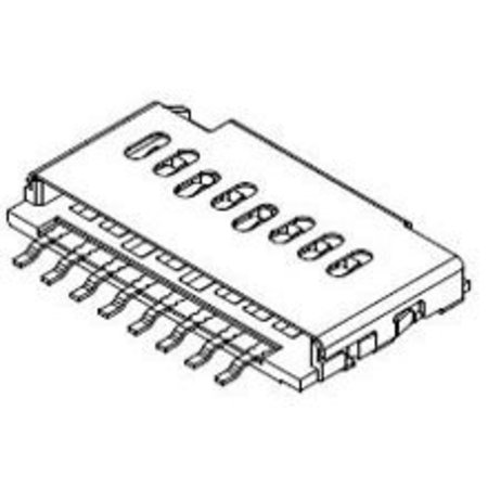 MOLEX 1.45H MICRO SD HEADER WITH D/C PIN 105162-0001